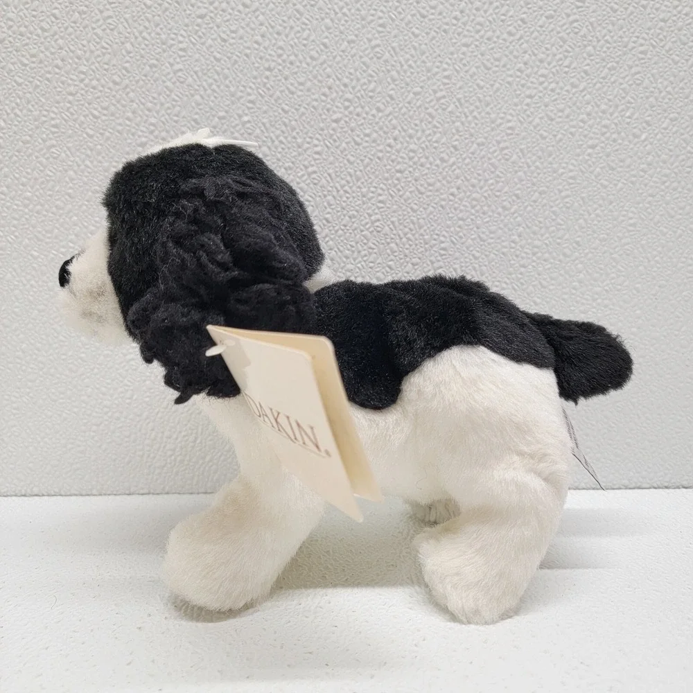 Dakin Baby Pups Brinkley Springer Spaniel White Black Puppy Dog Plush
